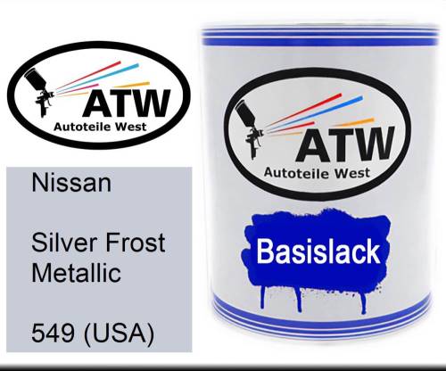 Nissan, Silver Frost Metallic, 549 (USA): 1L Lackdose, von ATW Autoteile West.